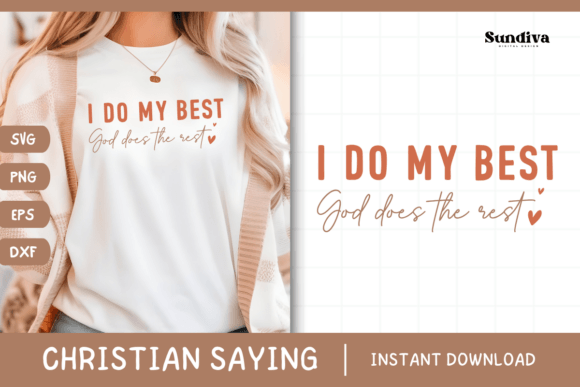 Christian Quote SVG - Faith Saying 13 for Graphics and Crafts