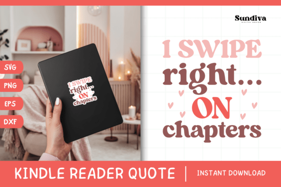 Kindle Lover - Reading Quote SVG 20: Graphics for Crafts