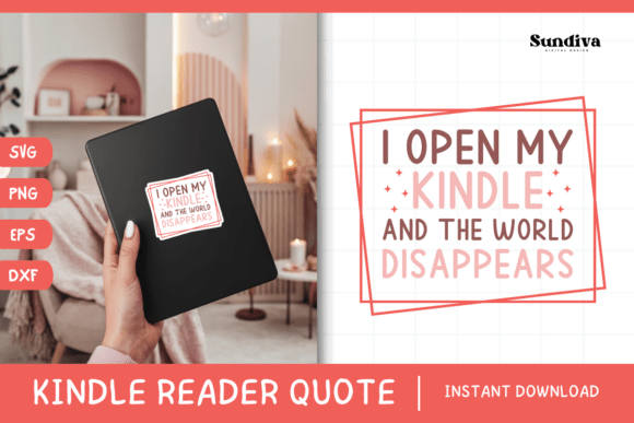 Kindle Lover - Reading Quote SVG 22 Graphics & Crafts Review