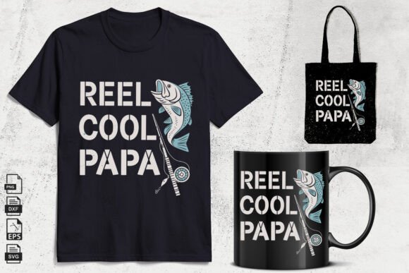 Reel Cool Papa Svg for Graphics and Crafts Branding