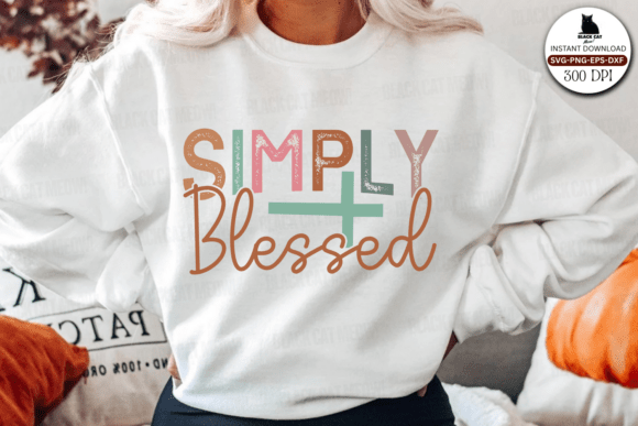 Simply Blessed Svg for Crafts and Graphics