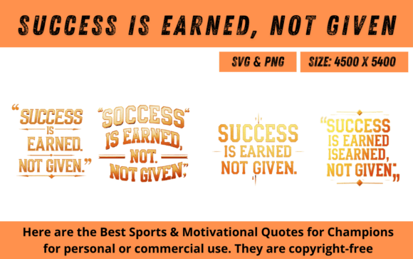 Sport Motivational Quote SVG PNG for Graphics and Crafts